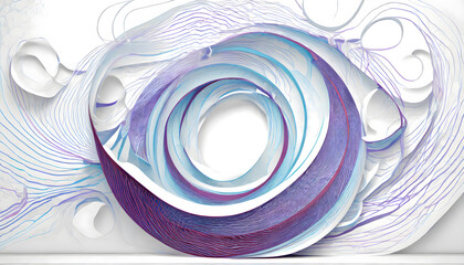 Whirling Abstract Vortex in Pastel Tones	