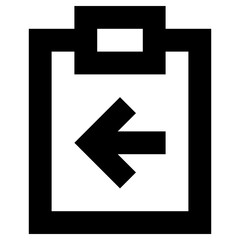 clipboard icon, simple vector design