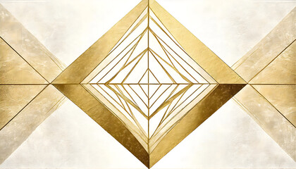 Geometric Golden Abstract Design	