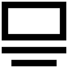 center align icon, simple vector design