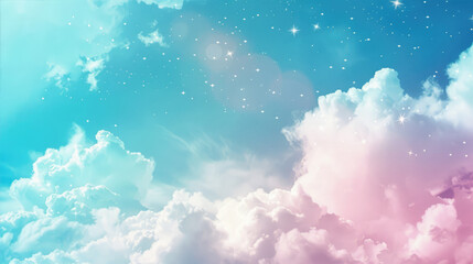 Fototapeta na wymiar Blue and pink sky with cloud. Beautiful background romantic blue sky