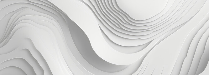 Modern Abstract White Waves Design Background
