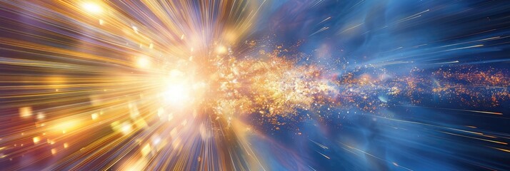 High-Speed Light Particles Explosion in Space