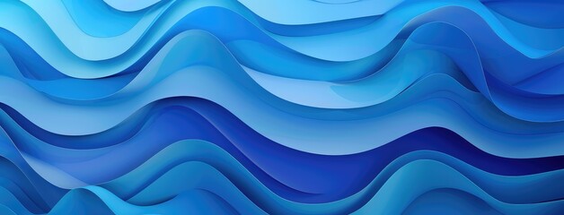 Fototapeta premium Abstract Blue Waves Design Background Texture