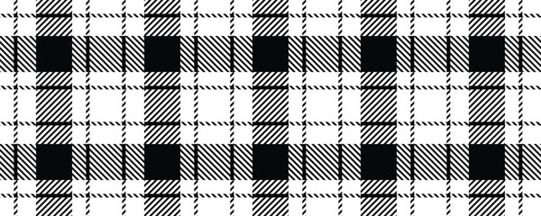 black white tartan seamless pattern