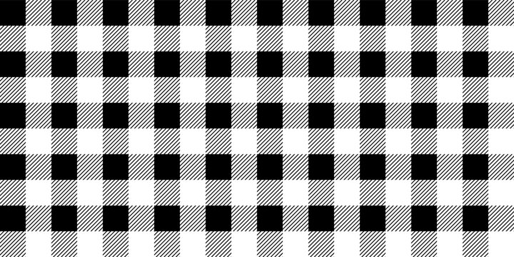 black white tartan seamless pattern