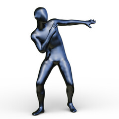 ポーズをとる男性　3DCGレンダリング