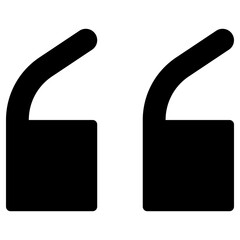 inverted commas icon, simple vector design