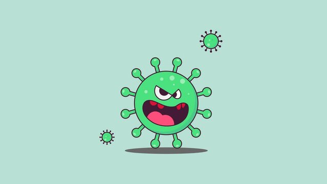 Green Virus Animation Footage 4K High Quality Footage