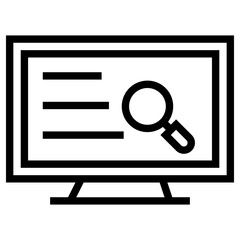 computer search icon, simple vector design - obrazy, fototapety, plakaty