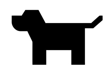 dog silhouette vector illustration