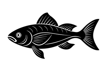 fish silhouette vector illustration