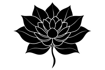 Obraz premium flower silhouette vector illustration
