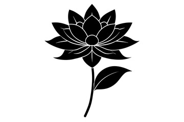 flower silhouette vector illustration