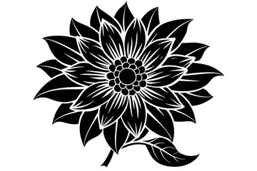 flower silhouette vector illustration