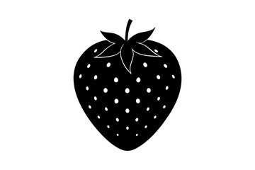 strawberry silhouette vector illustration