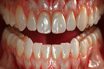 Illustration Depicting the Transformation of Smile with Dental Veneers or 'Ljuskice za zube'