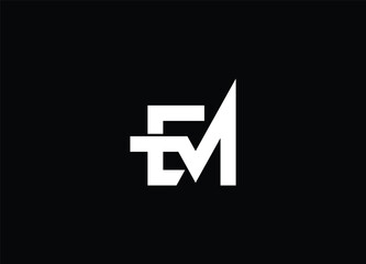 EM  initial letter logo design and monogram logo