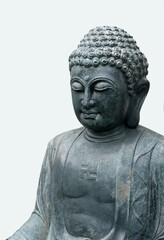 Buddha figure with swastika