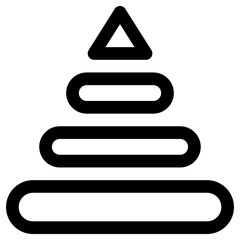 pyramid icon, simple vector design