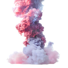 pink smoke isolated on transparent background