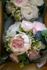 Detail of wedding bouquets