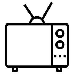 tv icon, simple vector design