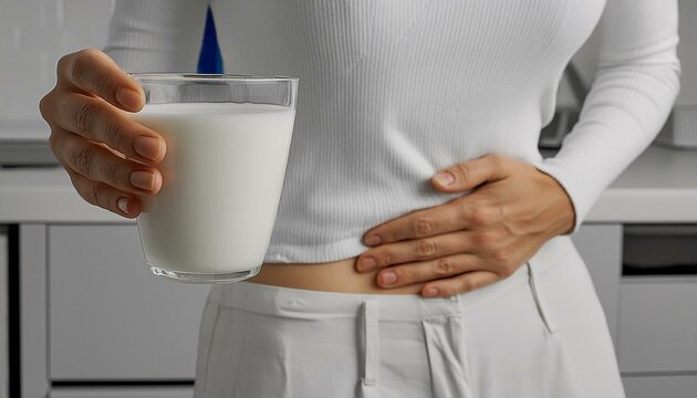 MULHER COM INTOLER&Acirc;NCIA A LACTOSE SENTE DOR DE EST&Ocirc;MAGO 