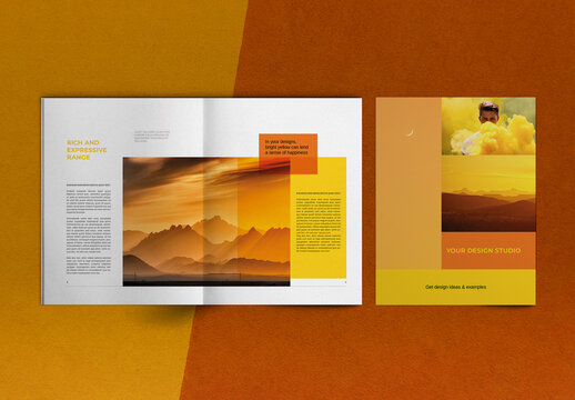 Yellow Color Palette Brochure Layout