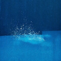 Fototapeta premium Abstract blue water splash textured grainy background