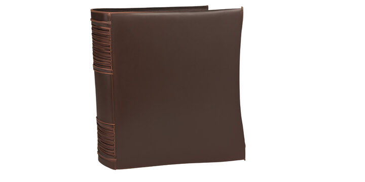 Brown leather bound photo album Transparent Background Images 