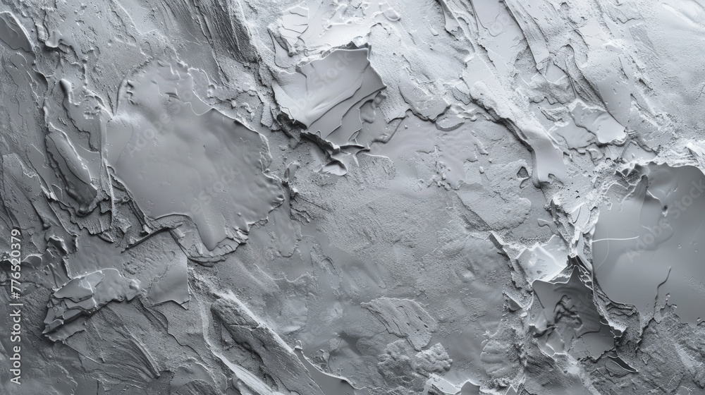 Leinwandbilder a grey and white image of a rocky surface with a few small patches of color. the image has a moody a