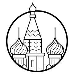 kremlin icon, simple vector design