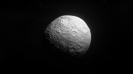 The serene beauty of Ceres, the largest object in the asteroid belt, with its round shape and cratered surface