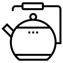 kettle icon, simple vector design - obrazy, fototapety, plakaty