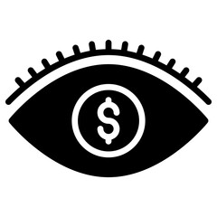 market vision icon, simple vector design