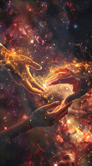 Intertwined Souls - A Cosmic Interpretation of Boundless Love