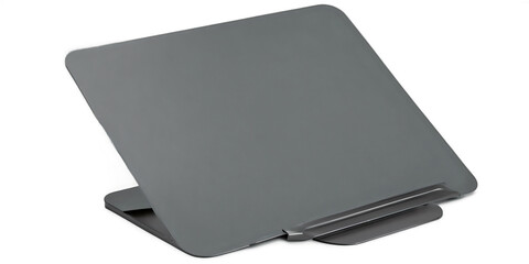 Gray aluminum laptop stand Transparent Background Images