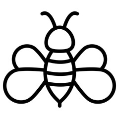 honey bee icon, simple vector design - obrazy, fototapety, plakaty