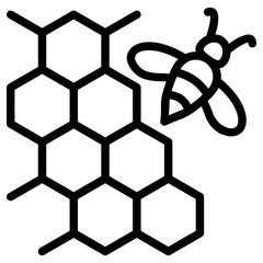 honeycombs icon, simple vector design - obrazy, fototapety, plakaty