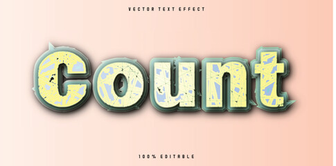 Obraz premium Shiny count text effect
