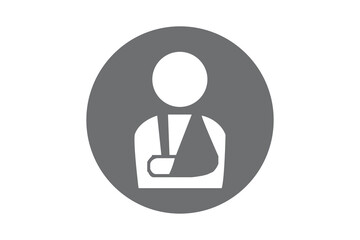 injured man icon button