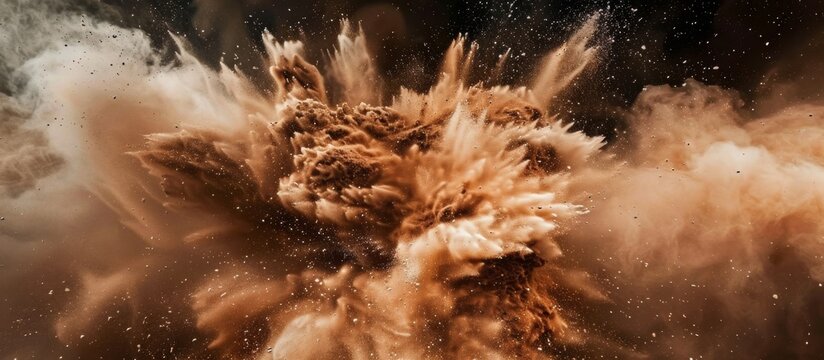 A massive sand and dust explosion