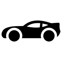midsize car icon, simple vector design