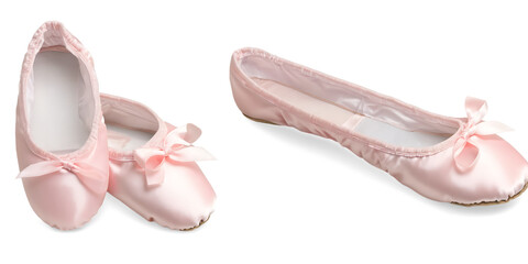 Pink ballet slippers Transparent Background Images 