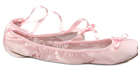 Pink ballet slippers Transparent Background Images - obrazy, fototapety, plakaty