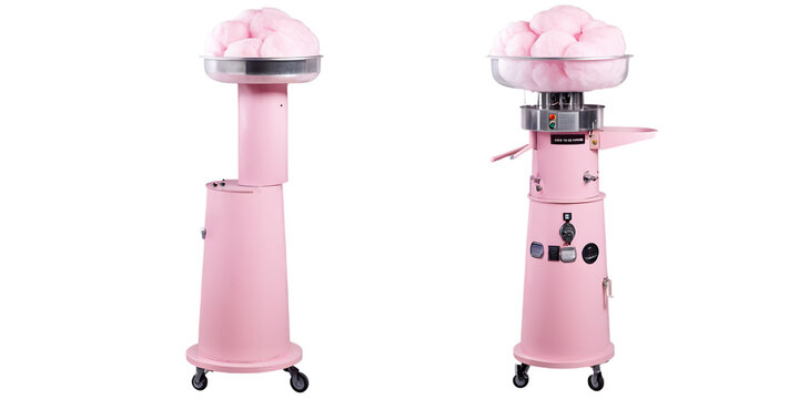 Pink cotton candy machine Transparent Background Images 