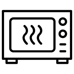 microwave oven icon, simple vector design