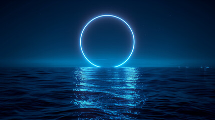 Blue portal in the ocean