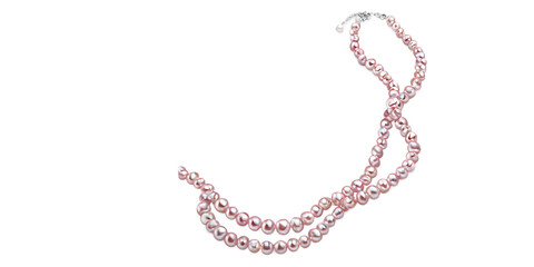 Pink pearl necklace Transparent Background Images